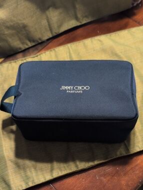 Jimmy Choo Navy Blue Toiletry Bag